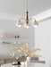 Swedish Modern Brass Chandelier.