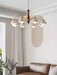 Swedish Modern Brass Chandelier.