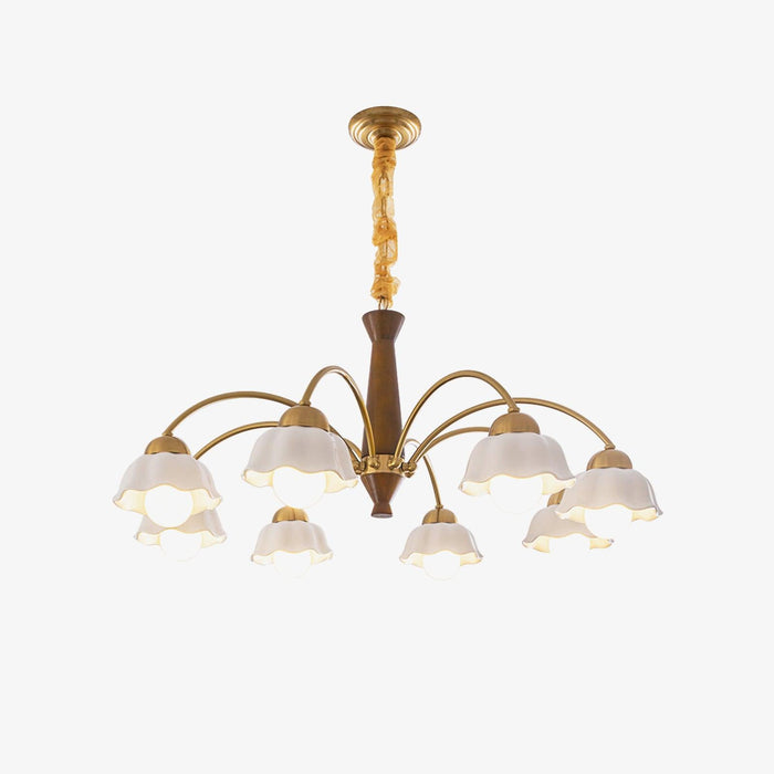 Swedish Modern Brass Chandelier - DWHOME