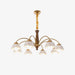 Swedish Modern Brass Chandelier.