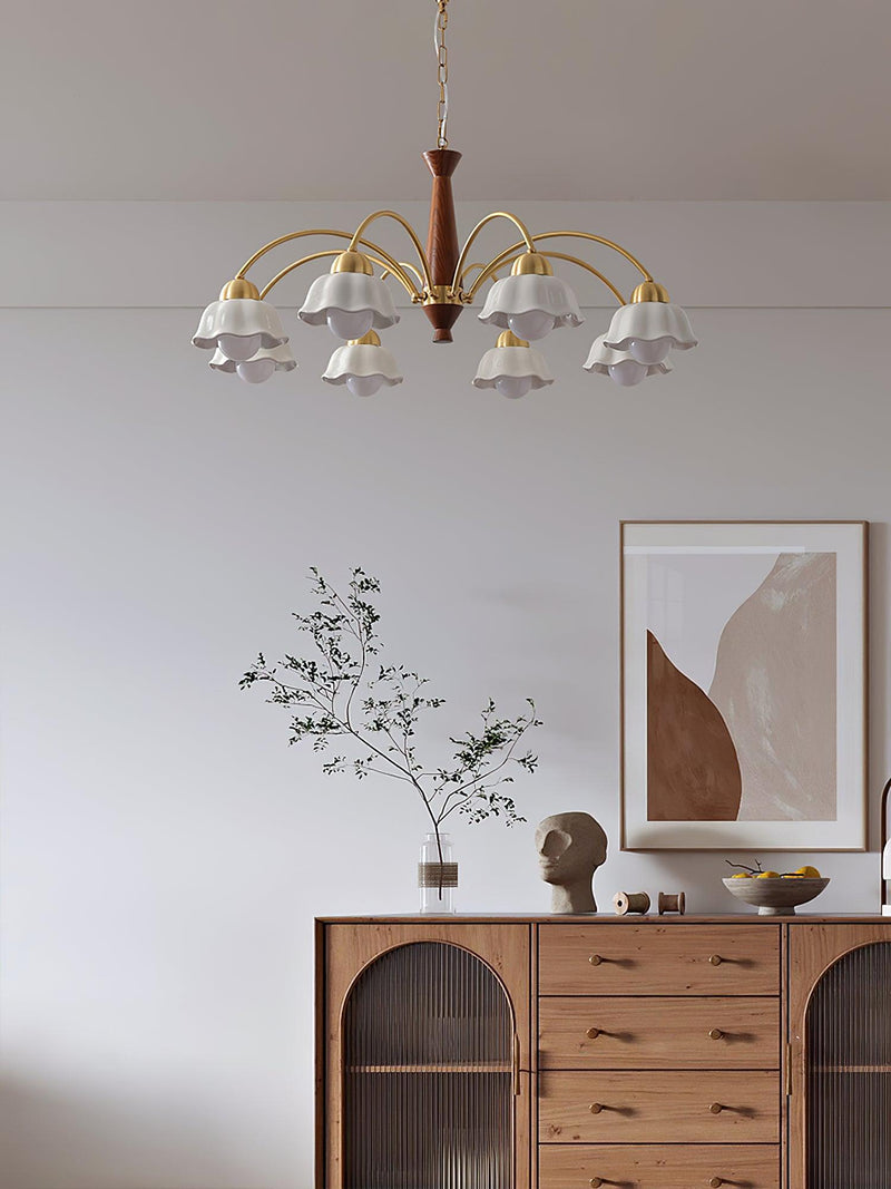 Swedish Modern Brass Chandelier-DWHOME