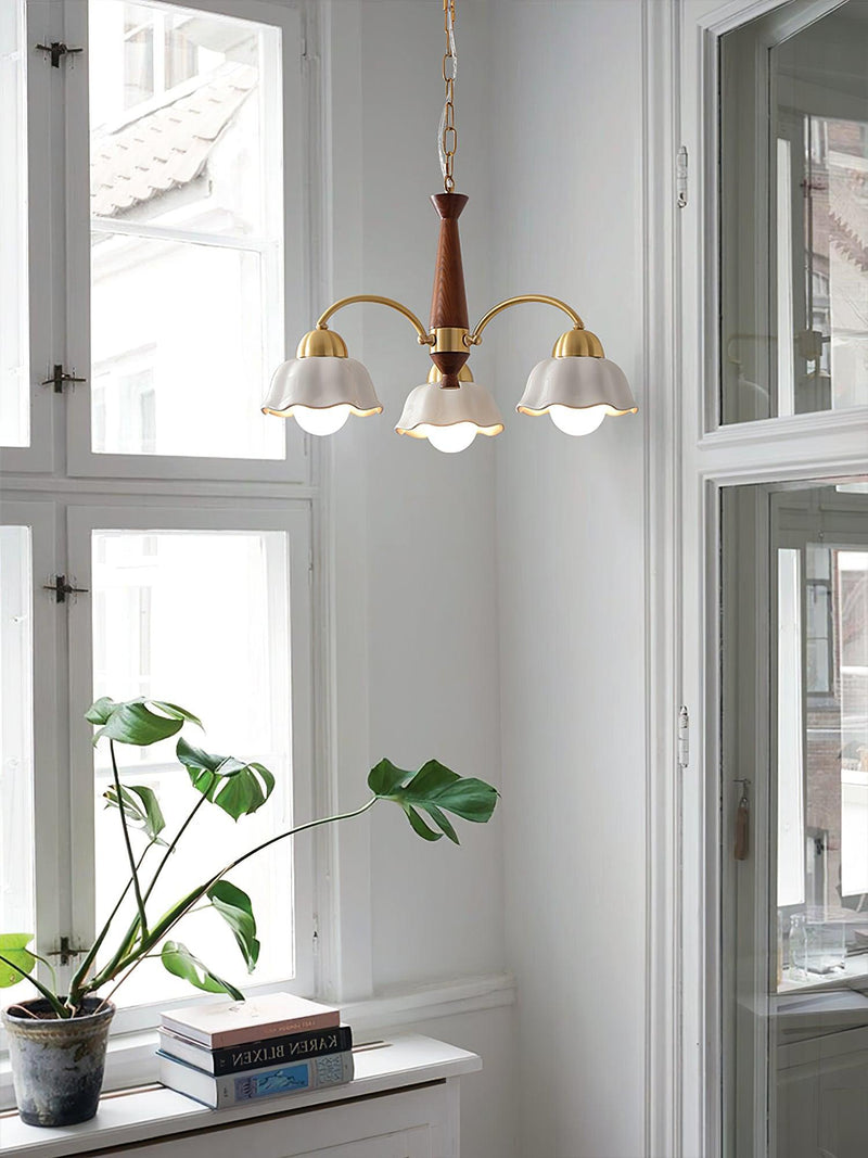 Swedish Modern Brass Chandelier-DWHOME