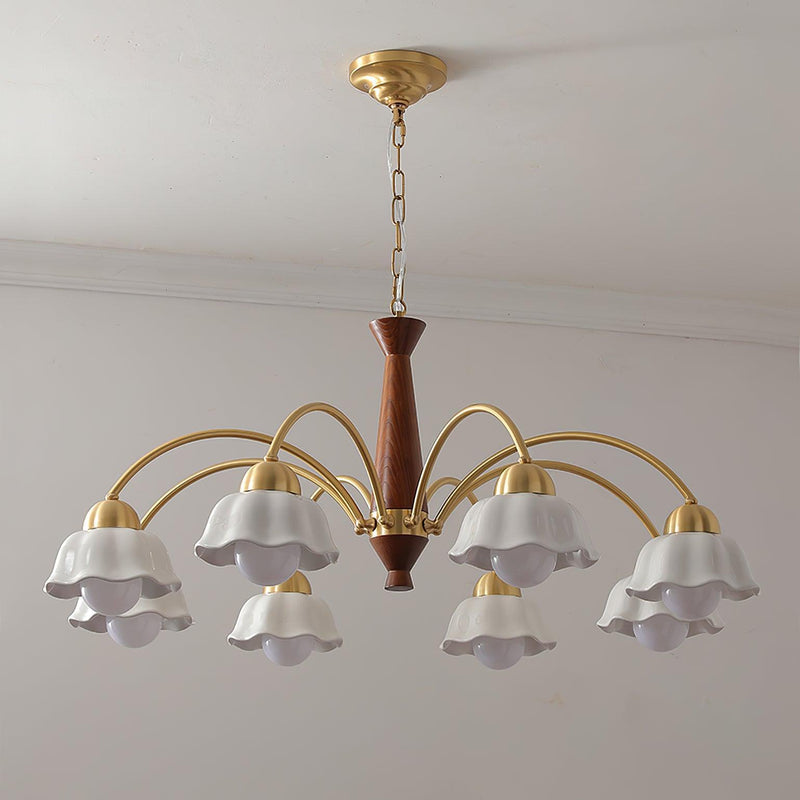 Swedish Modern Brass Chandelier-DWHOME