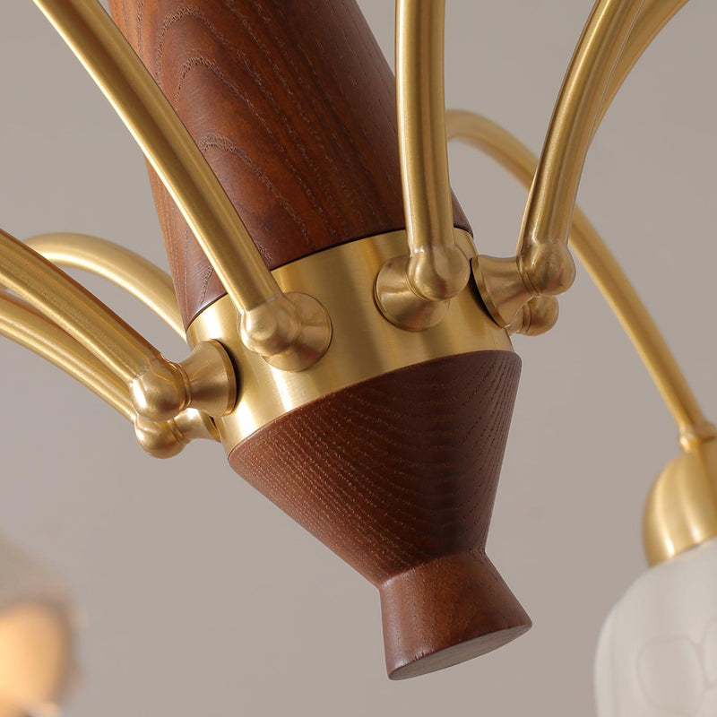 Swedish Modern Brass Chandelier-DWHOME
