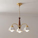 Swedish Modern Brass Chandelier.