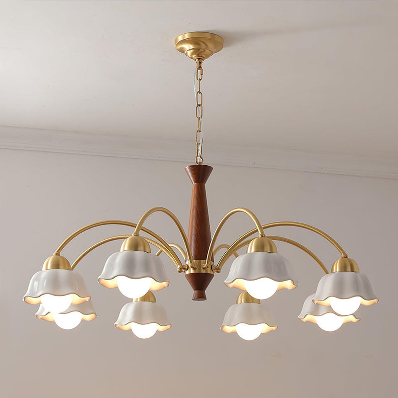 Swedish Modern Brass Chandelier-DWHOME