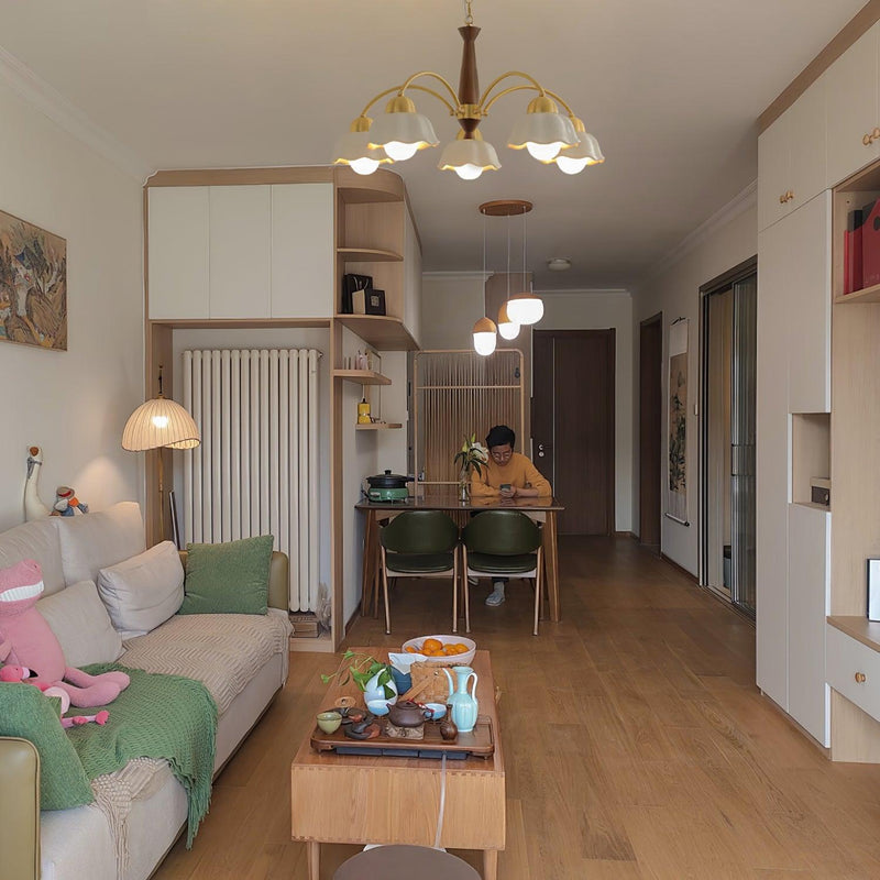 Swedish Modern Brass Chandelier-DWHOME