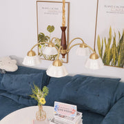 Swedish Modern Brass Chandelier-DWHOME