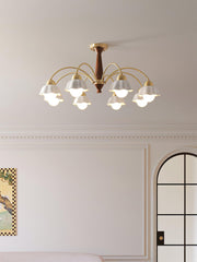 Swedish Modern Brass Chandelier-DWHOME