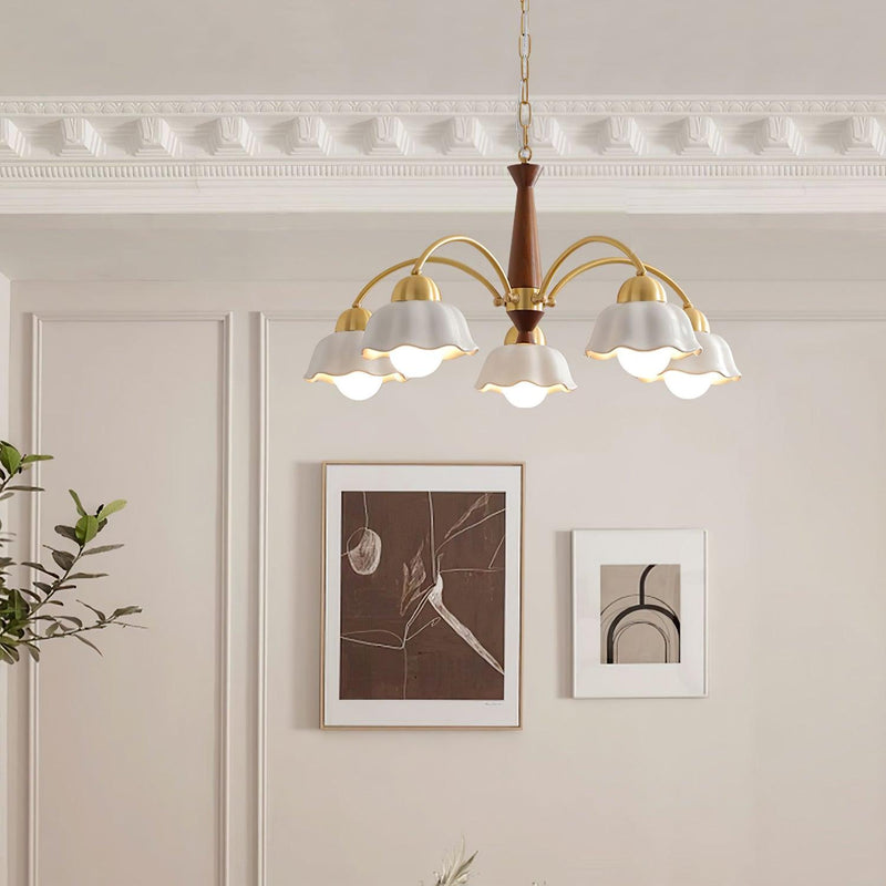 Swedish Modern Brass Chandelier-DWHOME