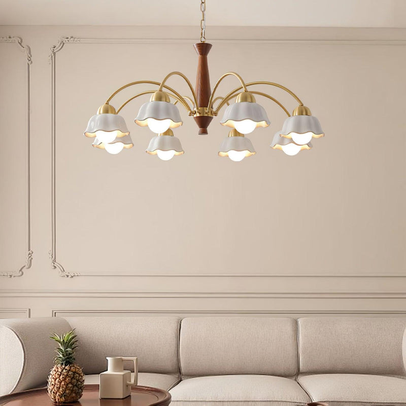Swedish Modern Brass Chandelier-DWHOME