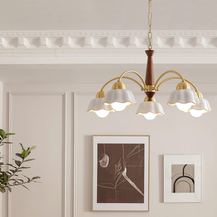 Swedish Modern Brass Chandelier - DWHOME