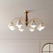 Swedish Modern Brass Chandelier.