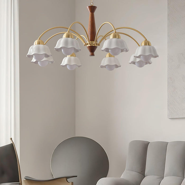 Swedish Modern Brass Chandelier - DWHOME