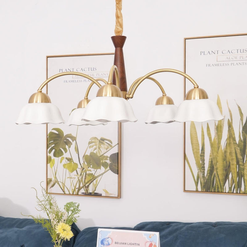 Swedish Modern Brass Chandelier-DWHOME