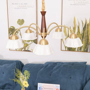 Swedish Modern Brass Chandelier-DWHOME