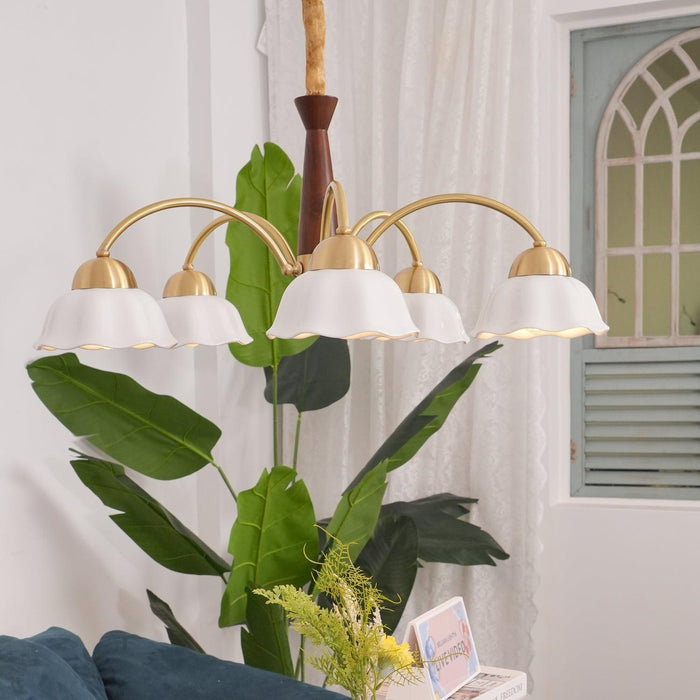 Swedish Modern Brass Chandelier - DWHOME