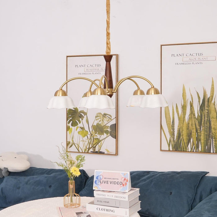 Swedish Modern Brass Chandelier - DWHOME