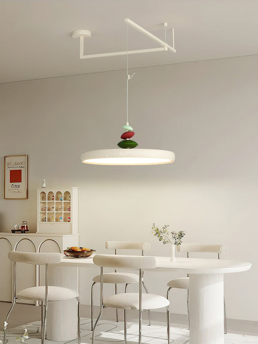 Swing Arm Stone Pendant Light.