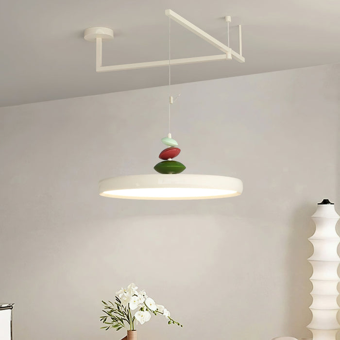 Swing Arm Stone Pendant Light.