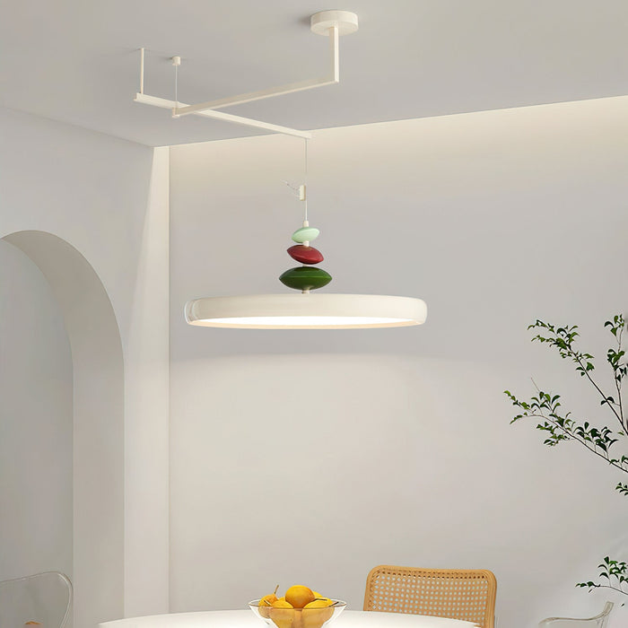 Swing Arm Stone Pendant Light.