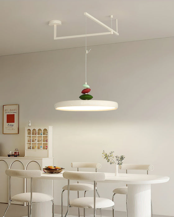 Swing Arm Stone Pendant Light.