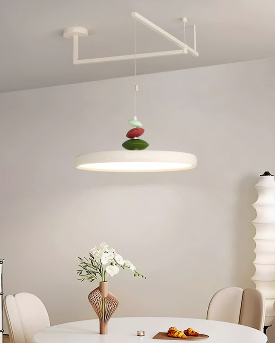 Swing Arm Stone Pendant Light.