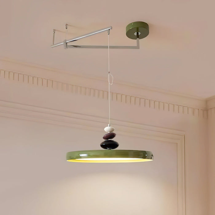 Swing Arm Stone Pendant Light