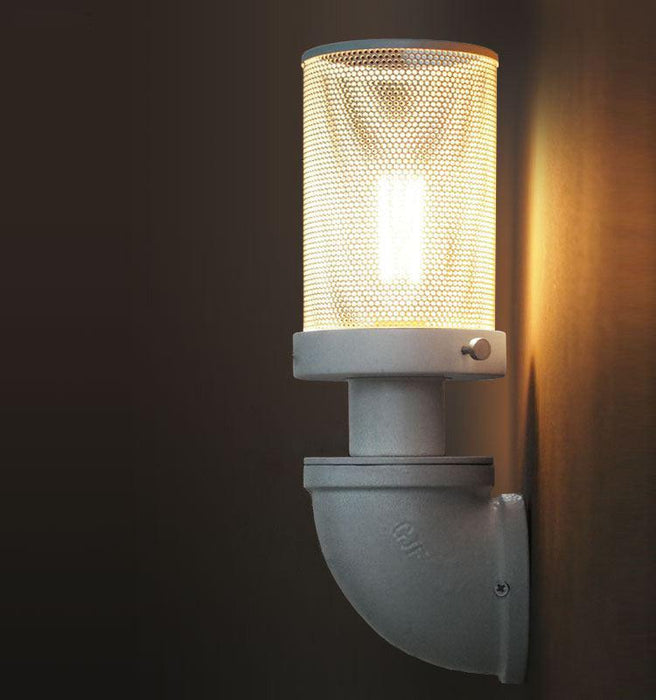 Mesh Iron Pipe Wall Light / Bedside Light.