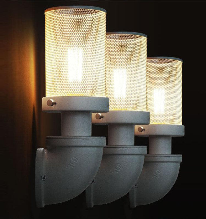 Mesh Iron Pipe Wall Light / Bedside Light.