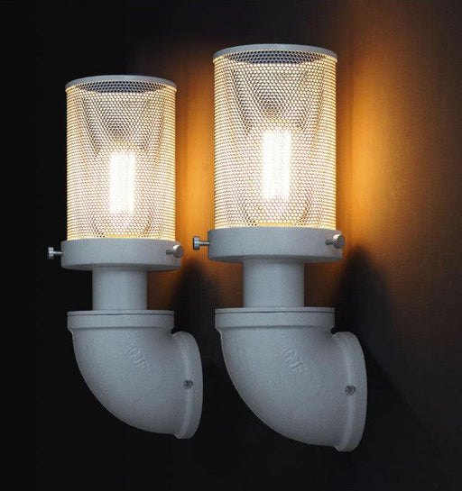 Mesh Iron Pipe Wall Light / Bedside Light.