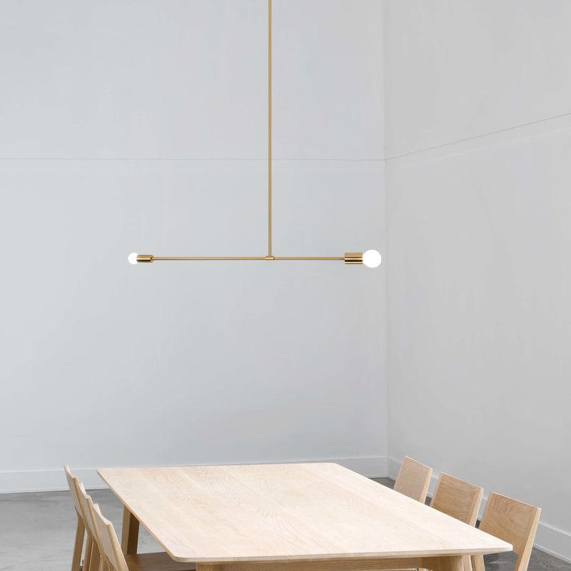 Surry Hills 2 Bulbs Modern Minimalist Line Pendant Light-DWHOME