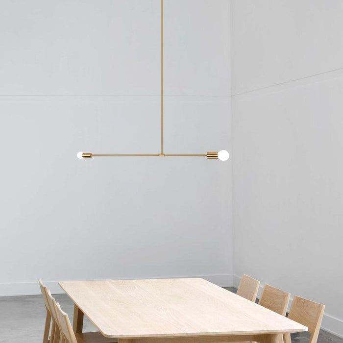 Surry Hills 2 Bulbs Modern Minimalist Line Pendant Light.