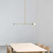 Surry Hills 2 Bulbs Modern Minimalist Line Pendant Light.