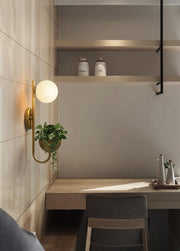 Ritz Single Head Pot Plant Wall Light-DWHOME