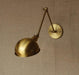 Brass Single Head Shade Industrial Wall Light.