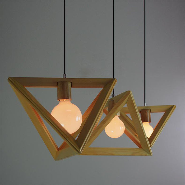 Kaleidoscope Triangle Wooden Pendant Light - DWHOME