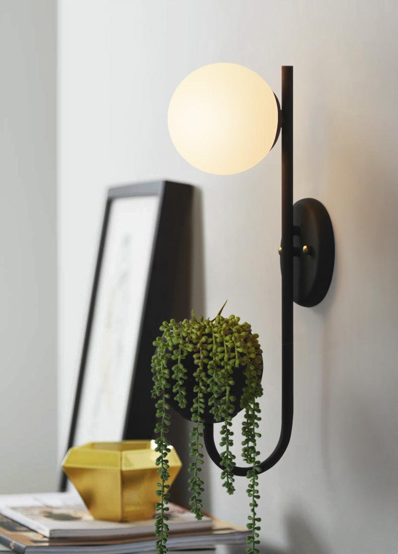 Ritz Single Head Pot Plant Wall Light-DWHOME