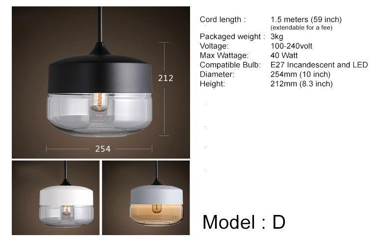 Toledo Minimalist Contemporary Pendant Light.