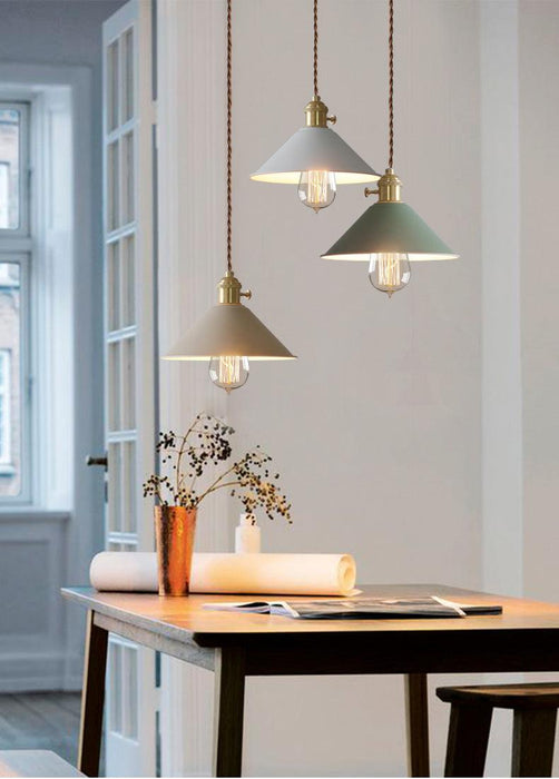 Pastel Coloured Cone Shade Industrial Pendant Light - DWHOME