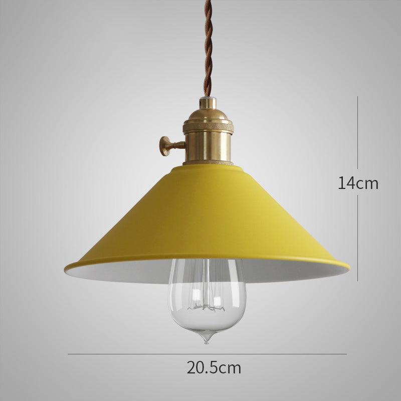 Pastel Coloured Cone Shade Industrial Pendant Light-DWHOME