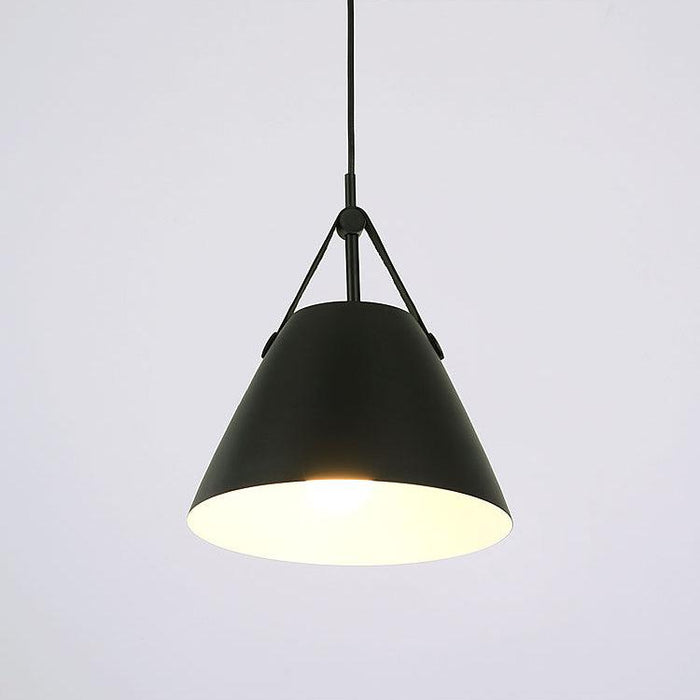 Leather Strap Suspension Minimalist Pendant  Light.