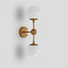 Ritz Duo Brass Fitting Milky White Glass Shade Wall Light.