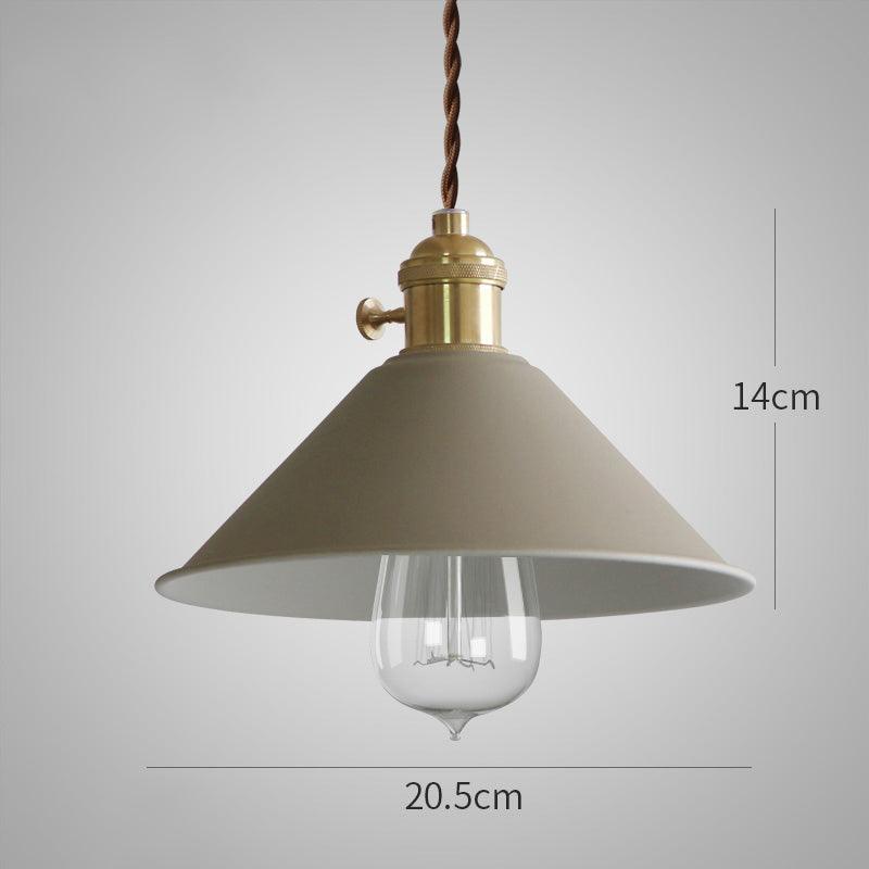 Pastel Coloured Cone Shade Industrial Pendant Light-DWHOME