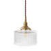 Matilda Glass Mid Century Vintage look Brass Fitting Pendant Light.