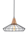 Sangkar Metal Cage Pendant Light With Wooden Base.