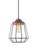 Sangkar Metal Cage Pendant Light With Wooden Base.