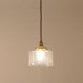 Matilda Glass Mid Century Vintage look Brass Fitting Pendant Light.