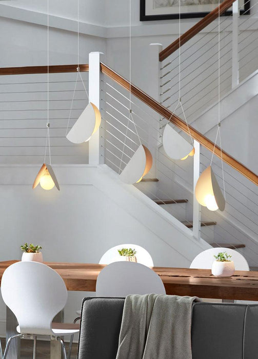 White Glider Minimalist Line Pendant Light.