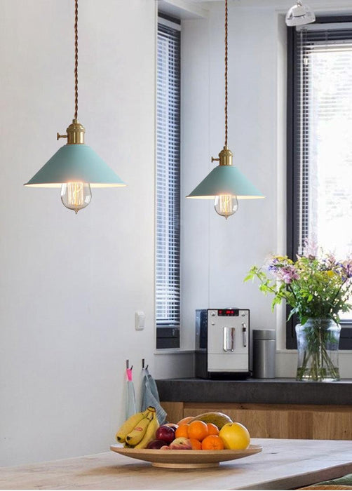 Pastel Coloured Cone Shade Industrial Pendant Light - DWHOME